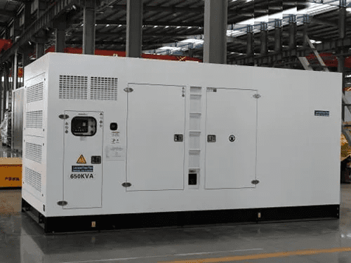 Silent diesel generator acoustic canopy cutaway construction